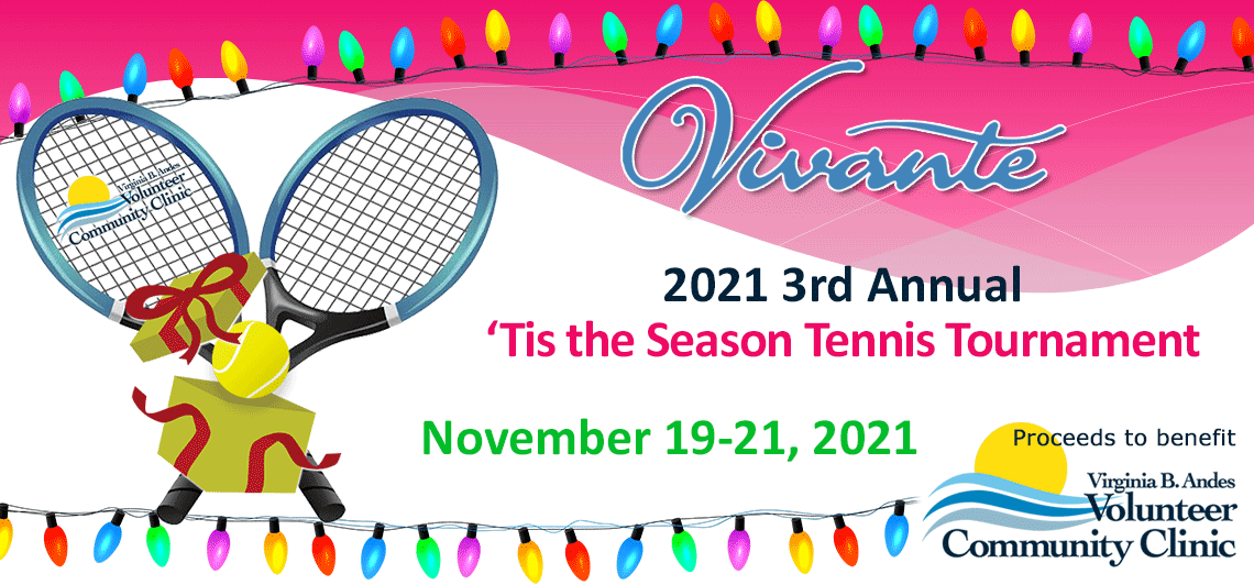 Tis the Season Vivante Tennis Tournament, Nov 2021 banner